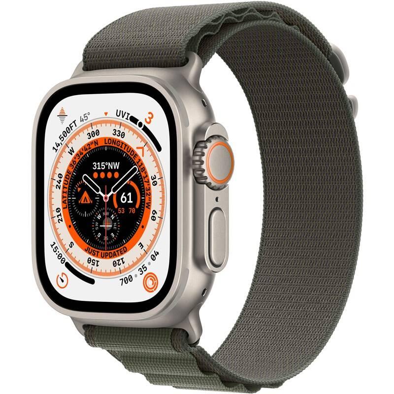 Chytré hodinky Apple Watch Ultra GPS Cellular, 49mm pouzdro z titanu - zelený alpský tah - S, Chytré, hodinky, Apple, Watch, Ultra, GPS, Cellular, 49mm, pouzdro, z, titanu, zelený, alpský, tah, - S